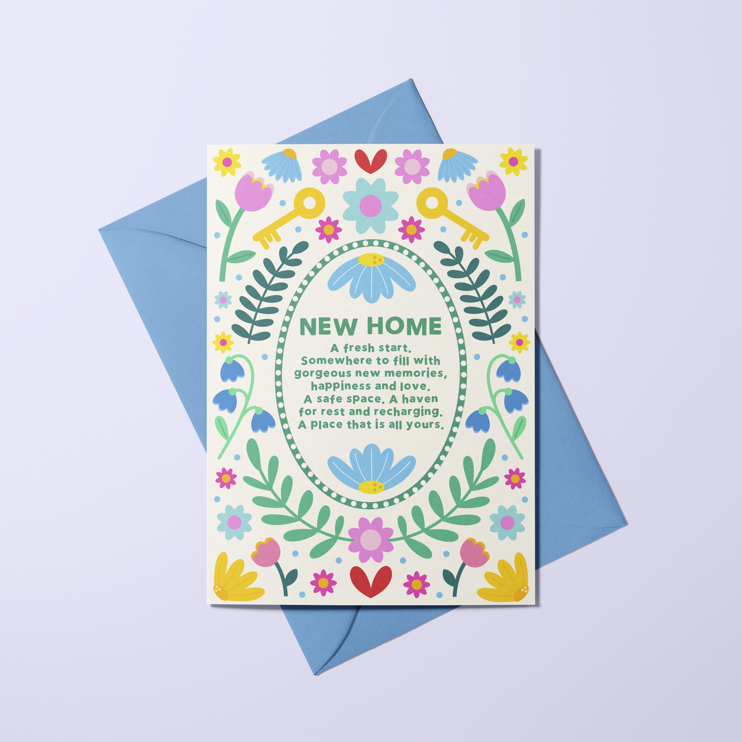 New Home - Floral Symmetry Card