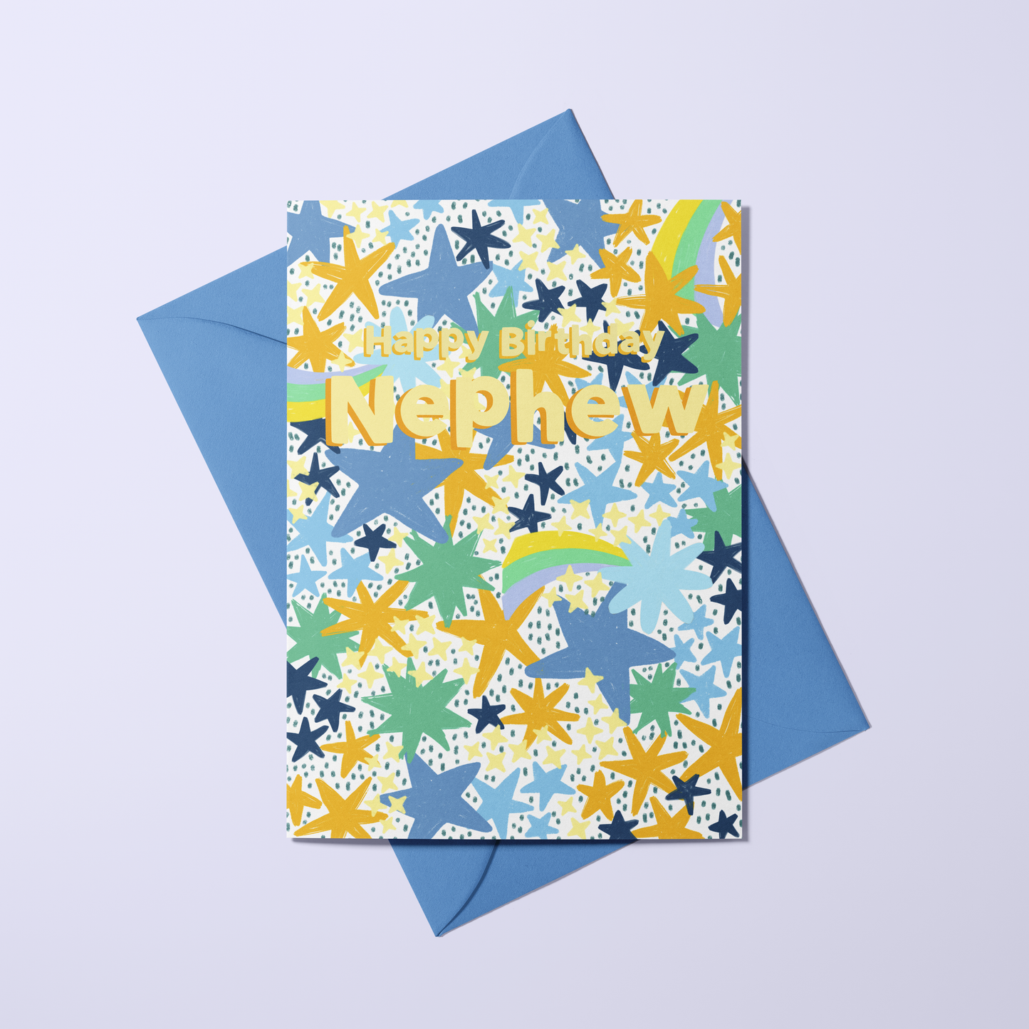 Nephew - Felt Tip Stars Card