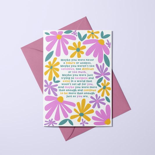 Neurodivergent Reminder Card