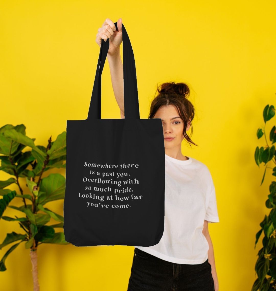 Somewhere there is a Past You Tote Bag - Black