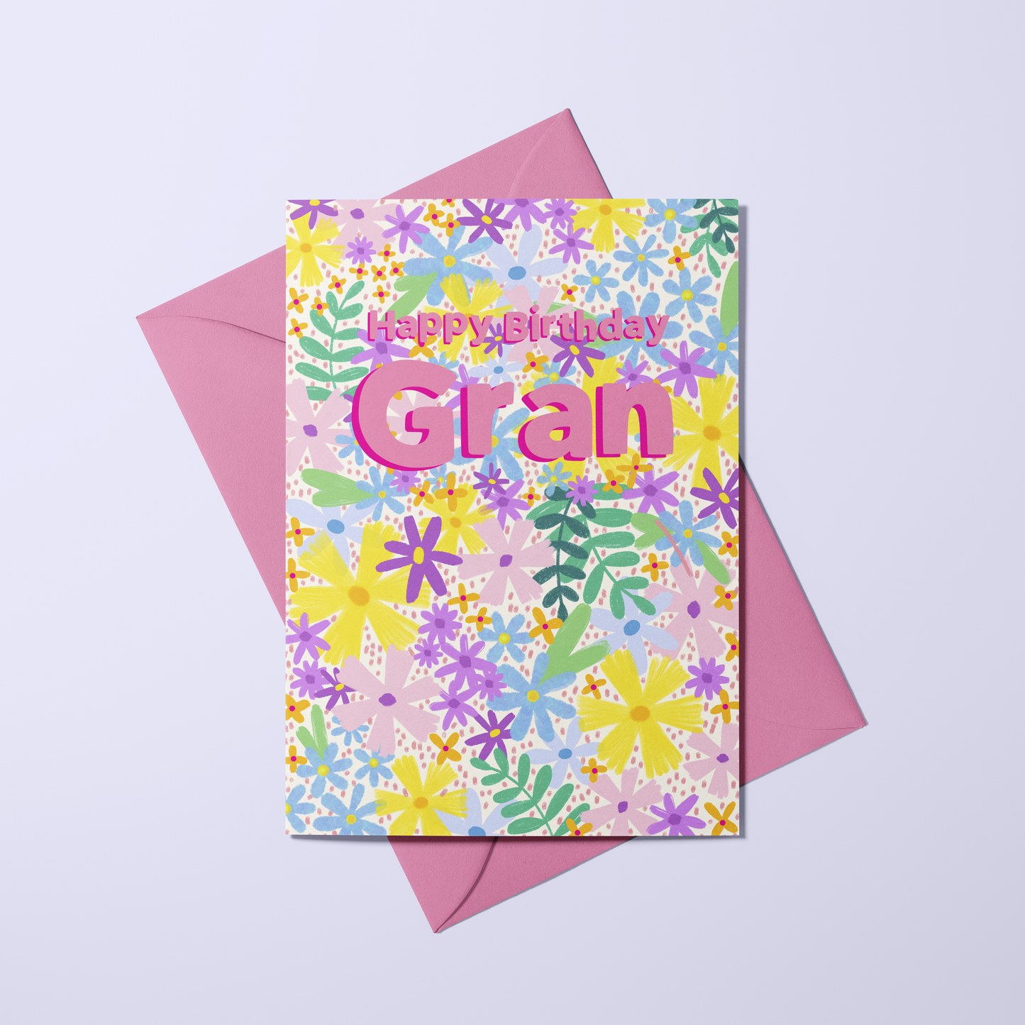 Gran - Felt Tip Floral Card