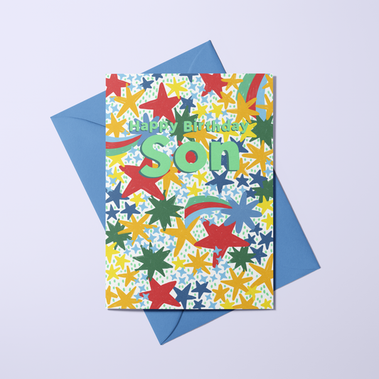Son - Felt Tip Stars Card