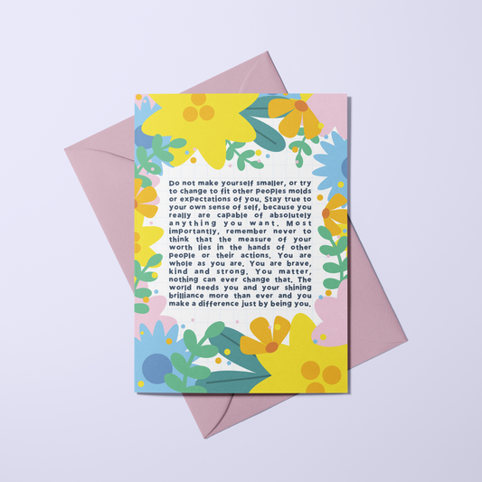 Do Not Make Yourself Smaller Card
