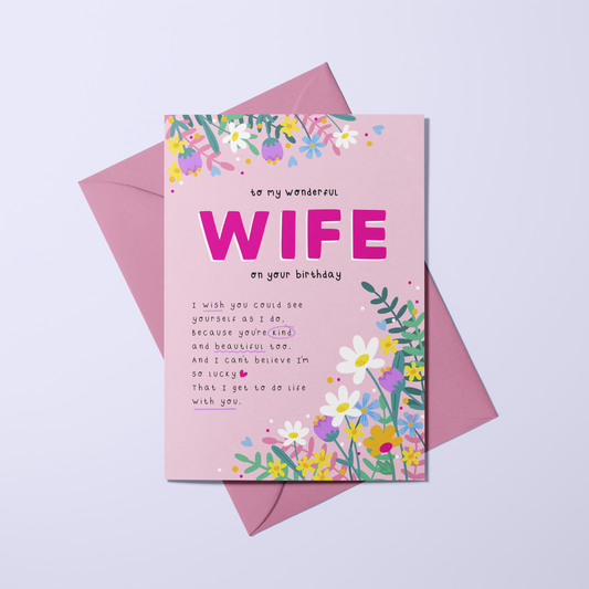 Wife - Birthday Poetry Card
