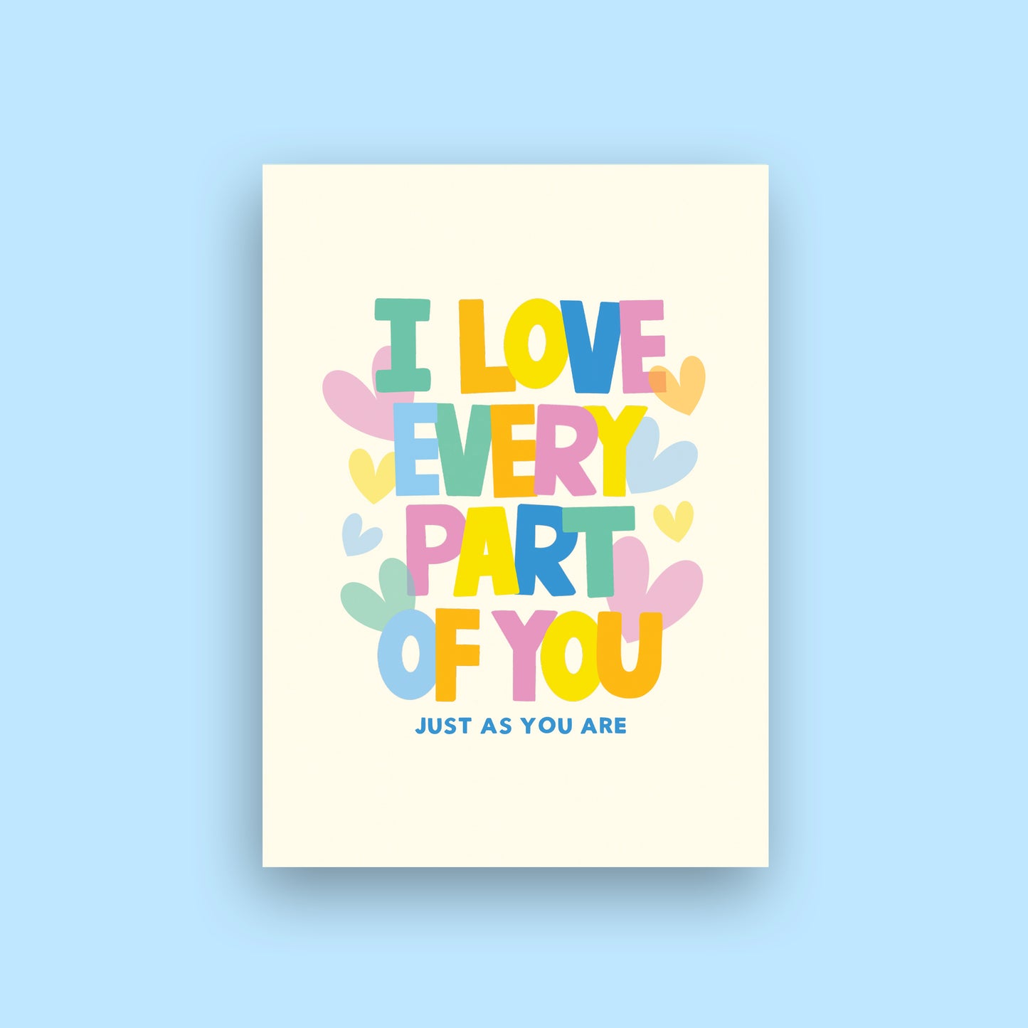 I Love Every Part of You A6 Postcard