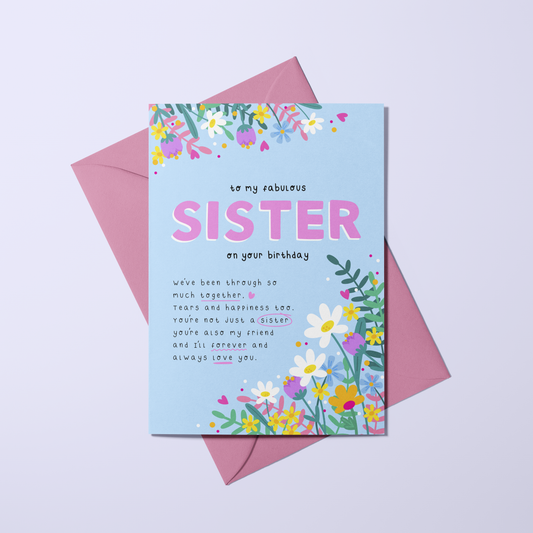 Sister - Birthday Poetry Card