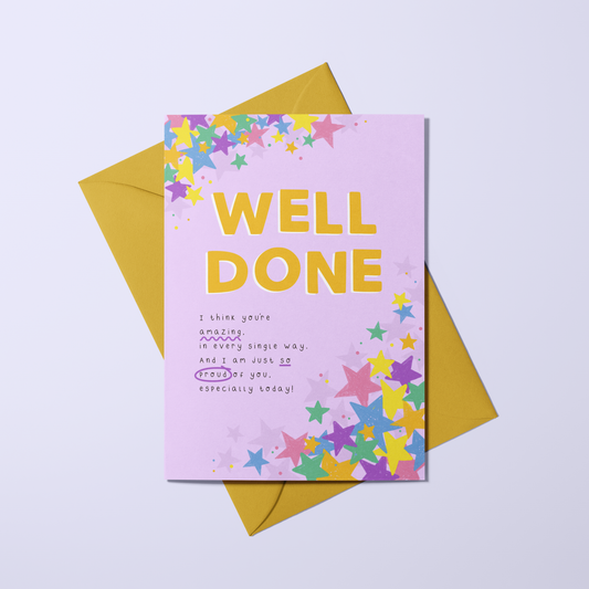 Well Done - Congratulations Poetry Card