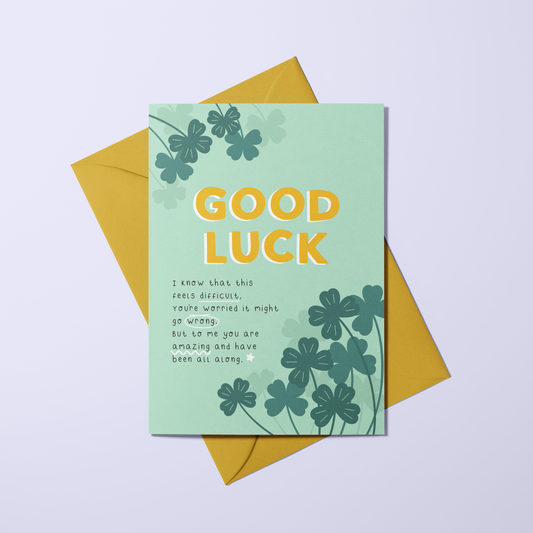 Good Luck - Poetry Card