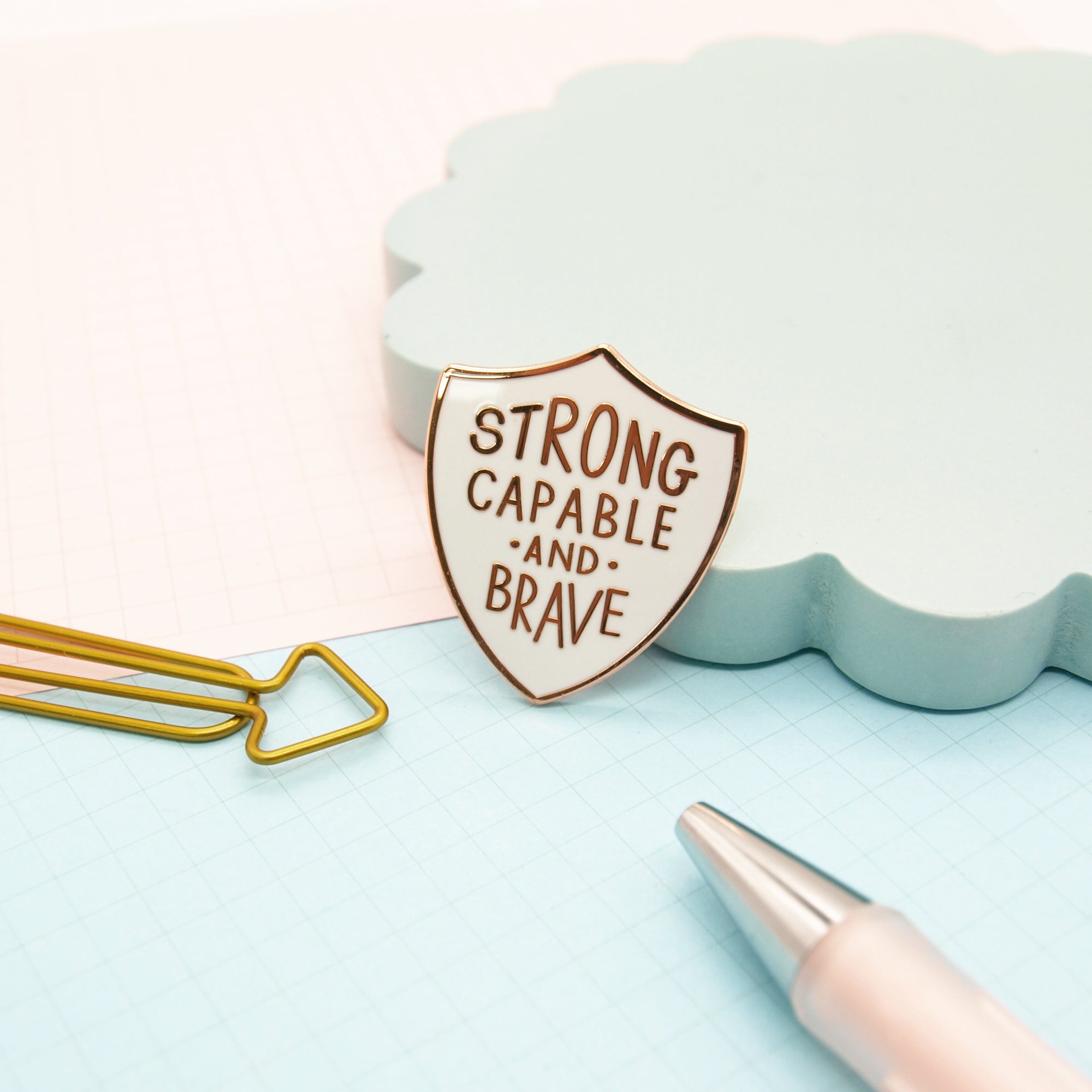 Strong Capable Enamel Pin