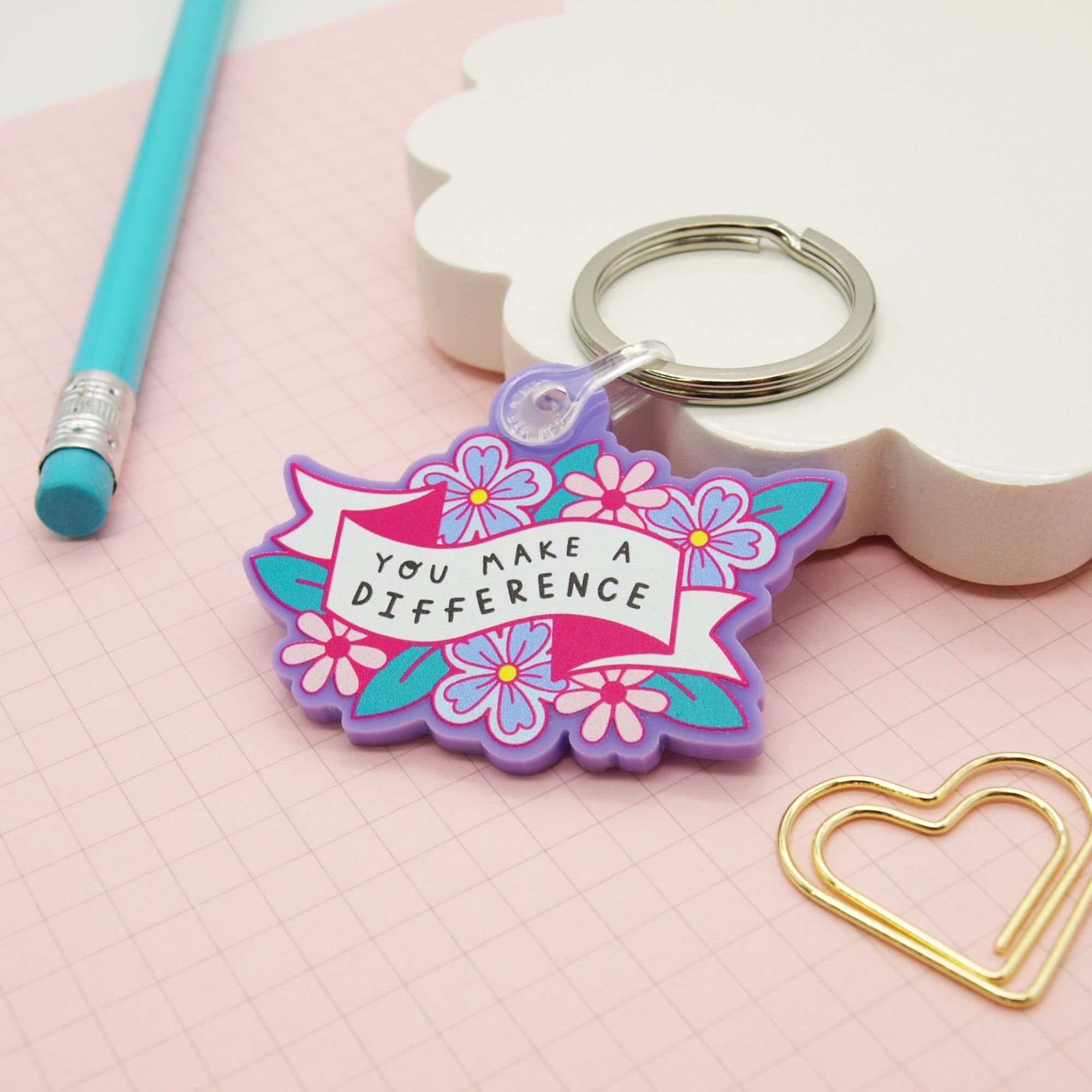 You Make A Difference Acrylic Keyring