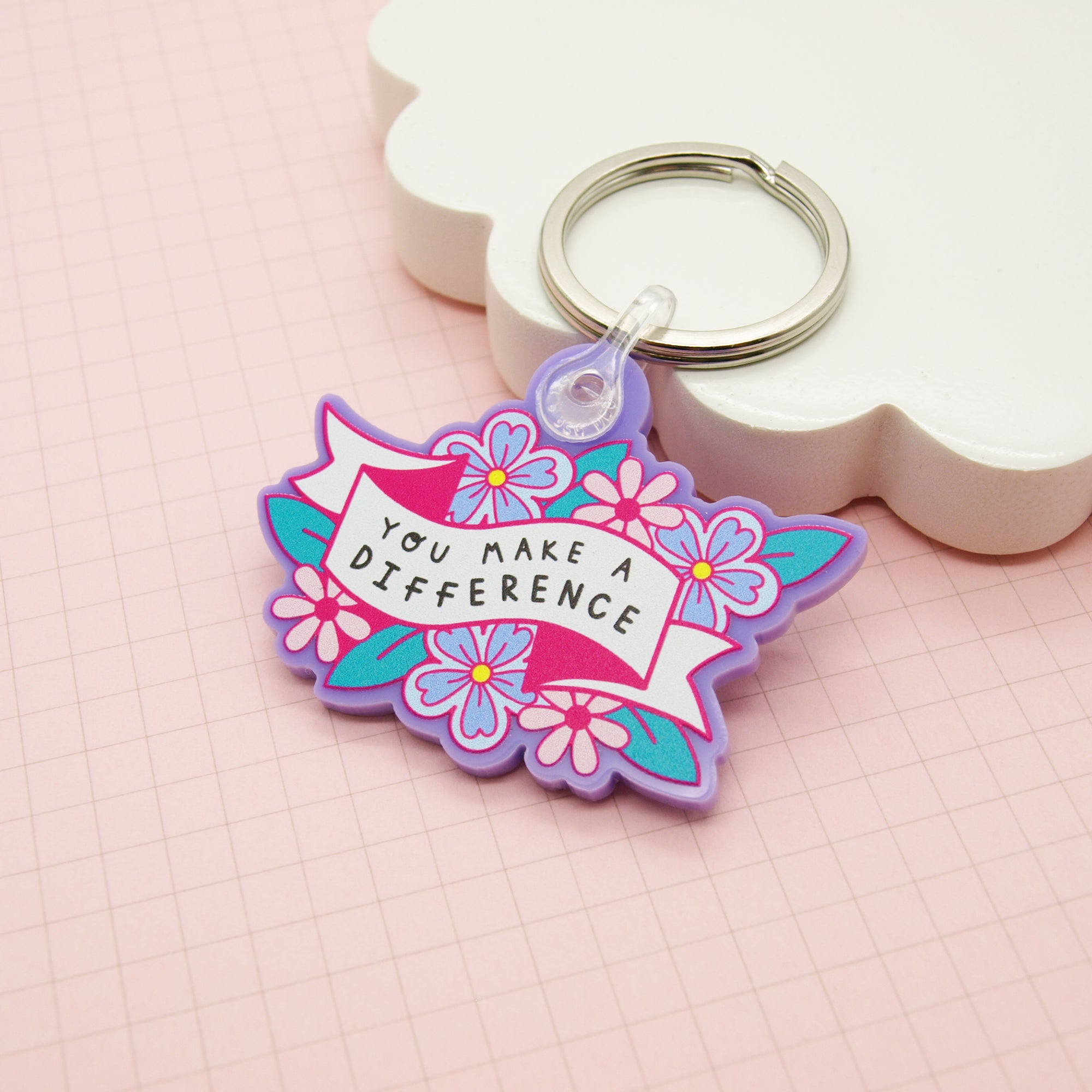 You Make A Difference Acrylic Keyring