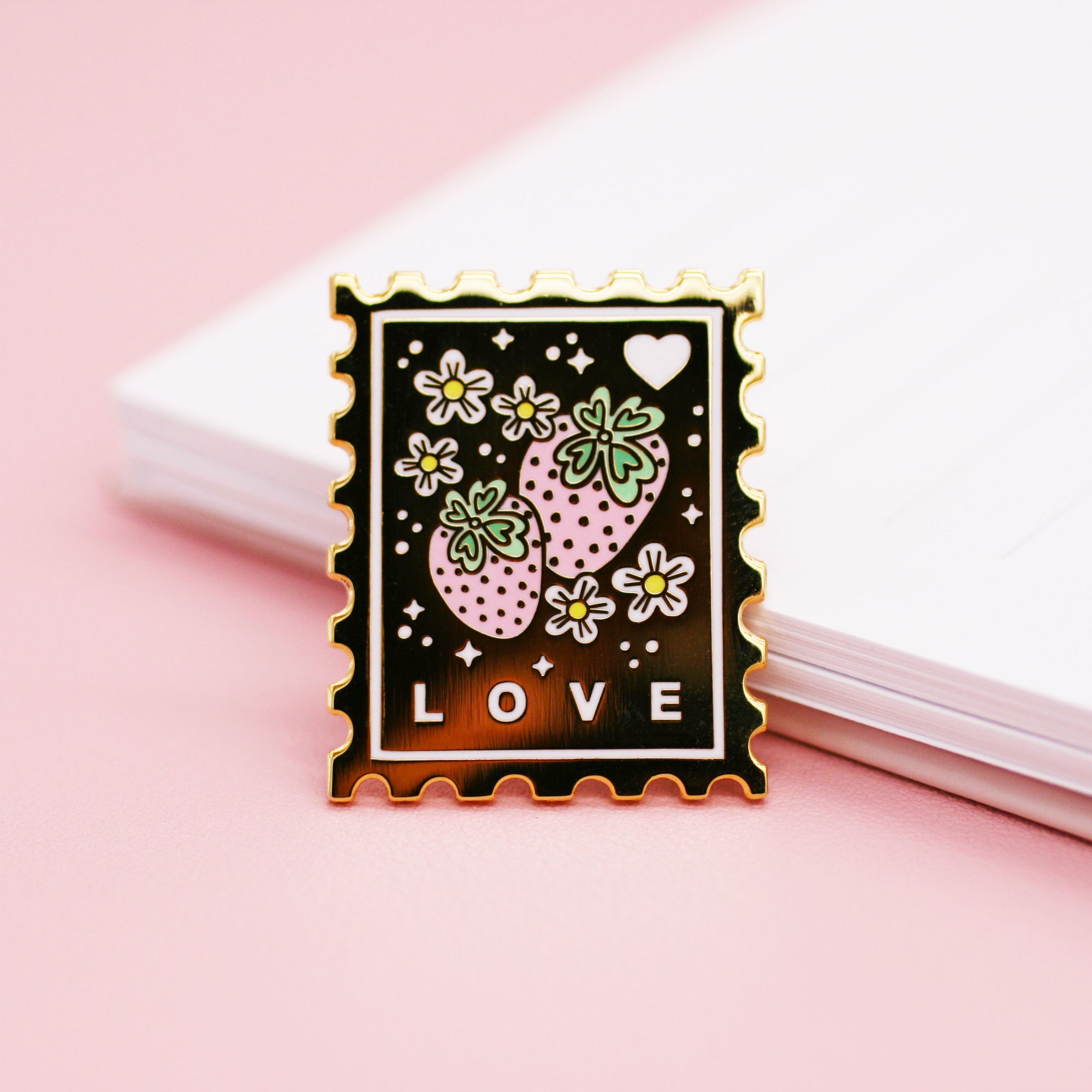Send Yourself Love Stamp Enamel Pin