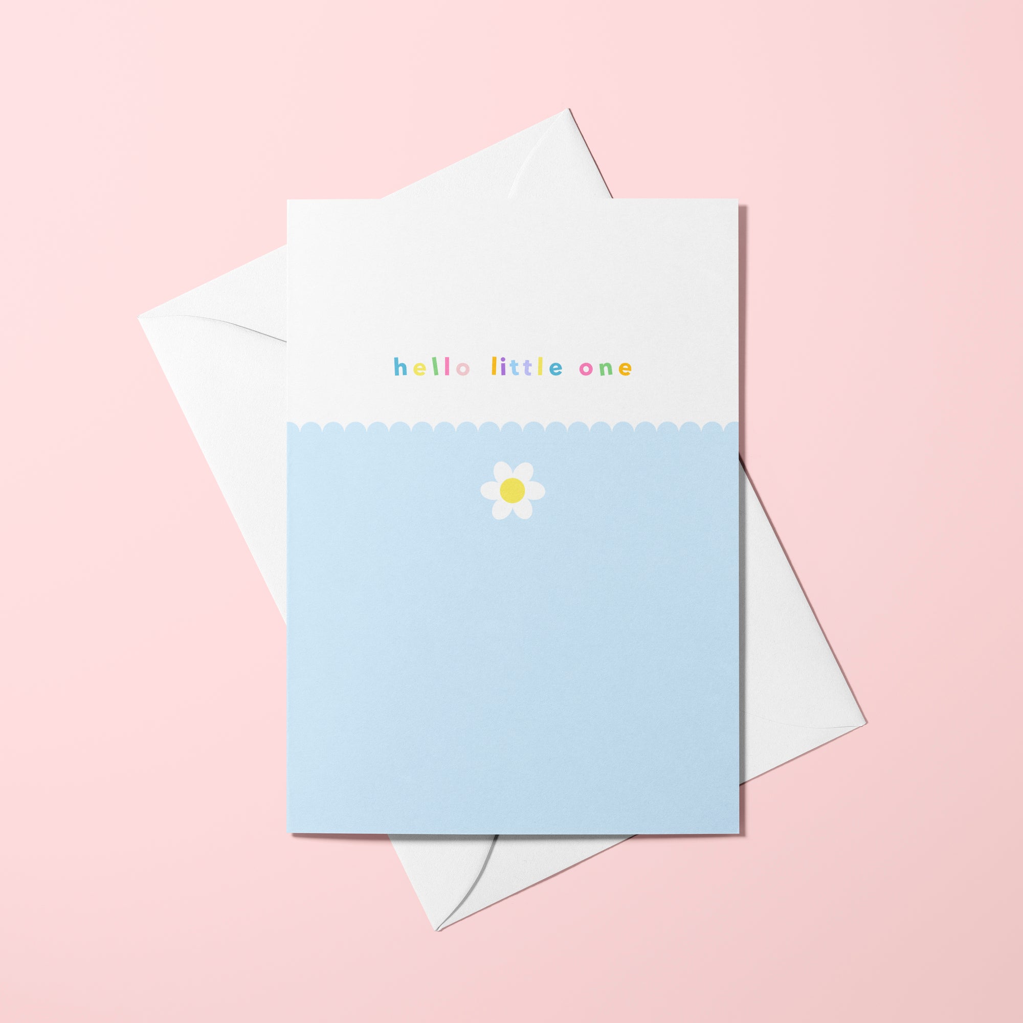 New Baby in Blue Greetings Card