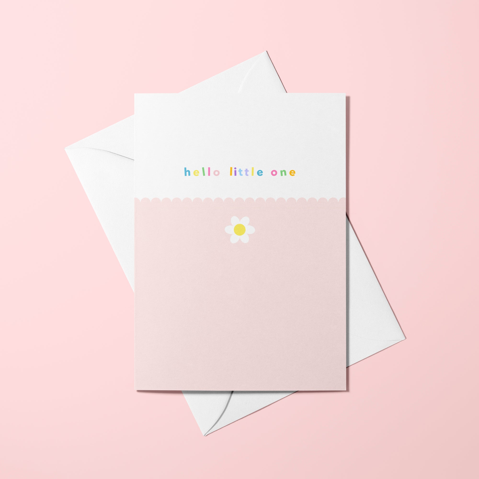 New Baby in Pink Greetings Card