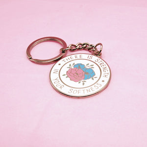 Strength in Softness Enamel Key Ring
