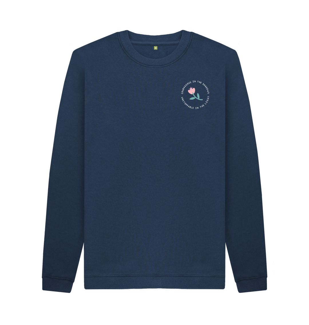 Navy Blue Courageous & Unstoppable Sweater - Dark